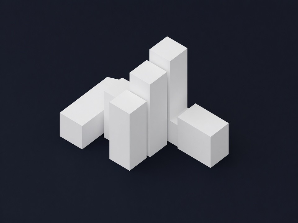 Same campus massing — LOD 100 conceptual volumes